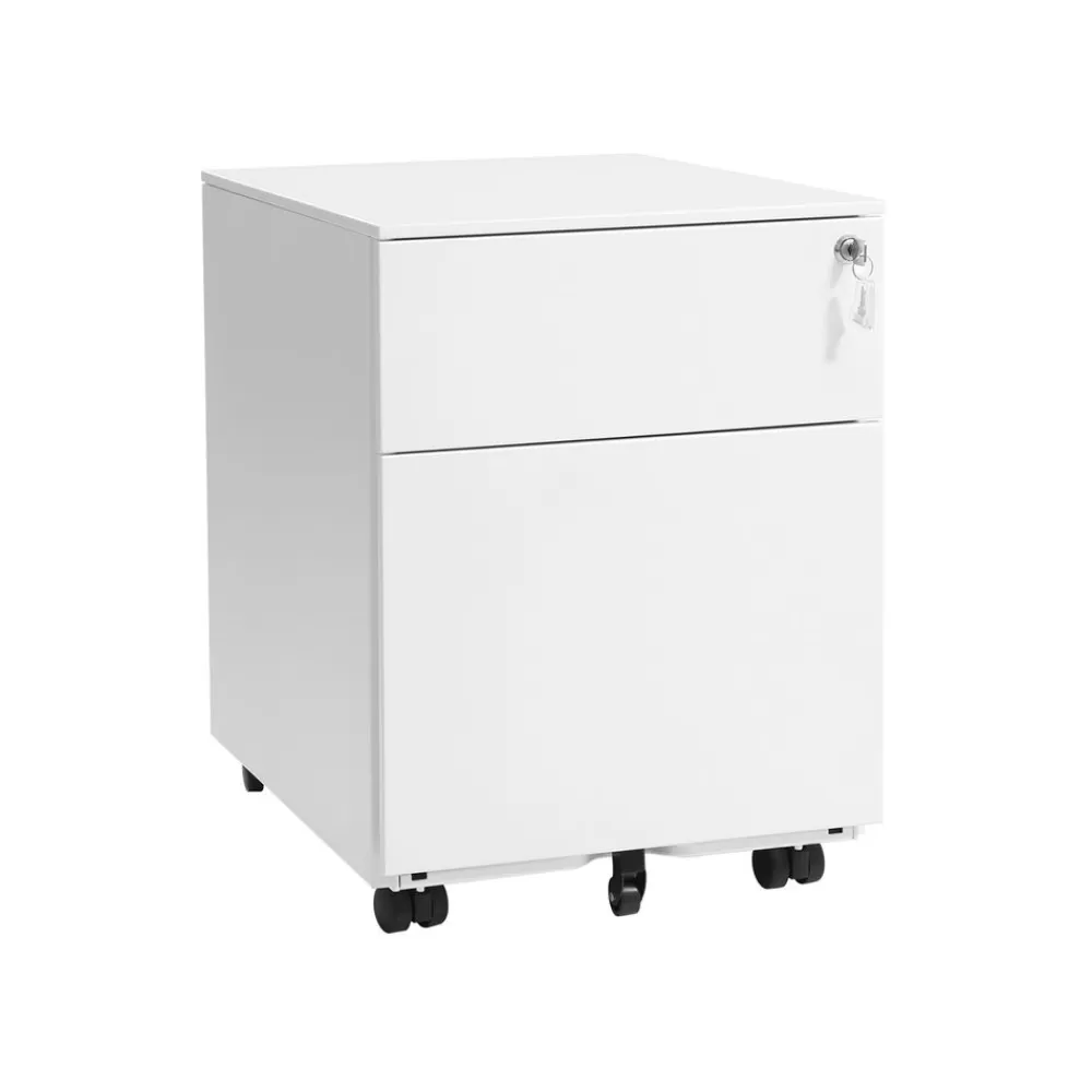 Best SONGMICS Abschließbarer Rollcontainer Weiß