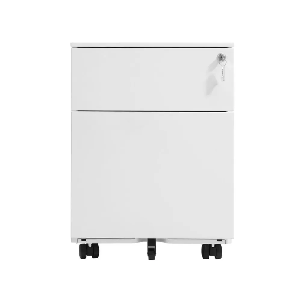 Best SONGMICS Abschließbarer Rollcontainer Weiß