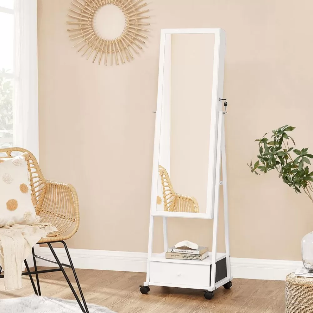 Store SONGMICS Abschließbarer Schmuckorganizer mit Schublade