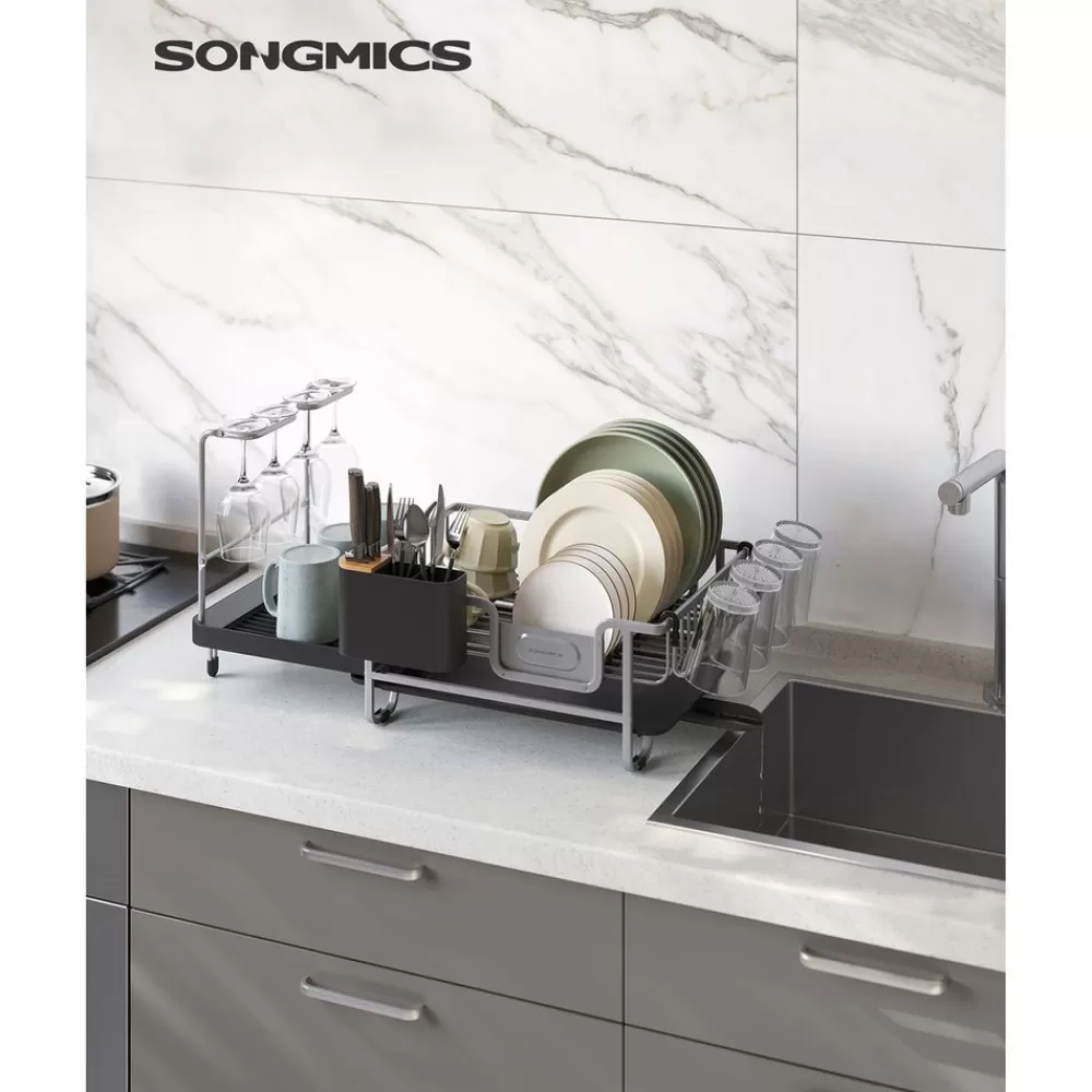 Discount SONGMICS Abtropfgestell mit Auffangschale