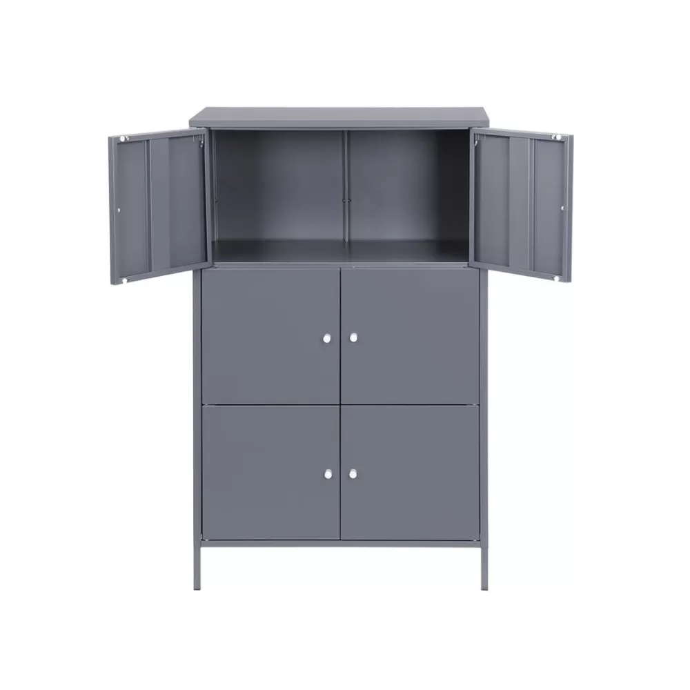 Best SONGMICS Aktenschrank aus Metall Grau