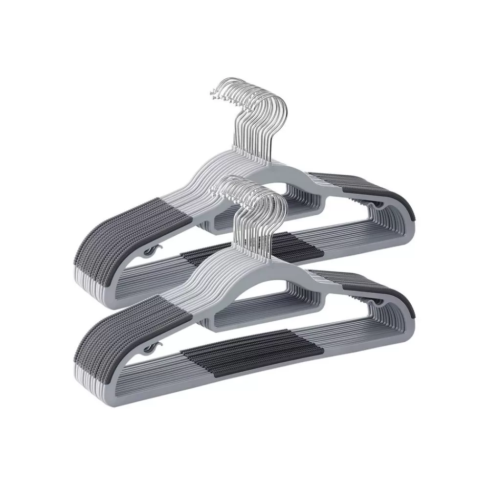 Flash Sale SONGMICS Anti-Rutsch-Bügel 50 Stück Grau