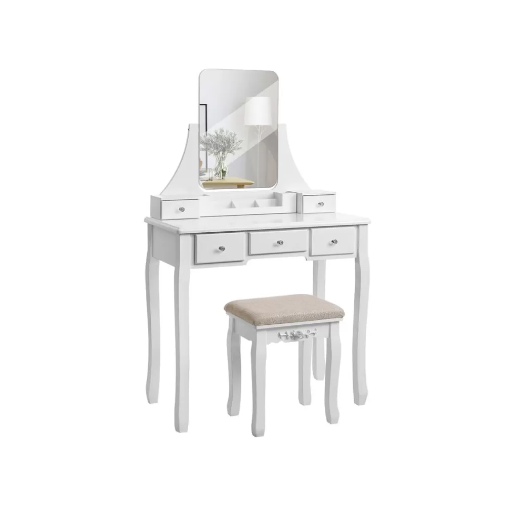 Outlet SONGMICS Aparter Frisiertisch mit 5 Schubladen
