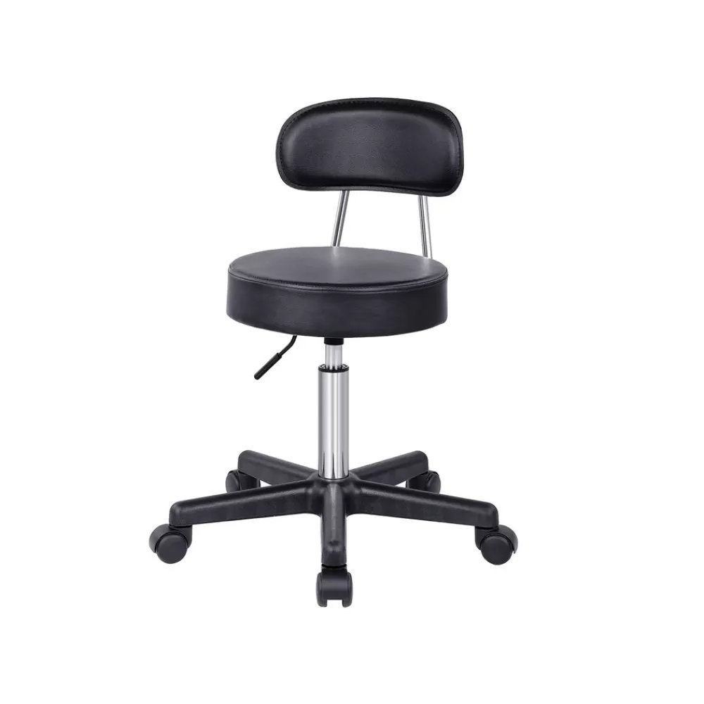 Cheap SONGMICS Arbeitshocker mit Rollen Schwarz