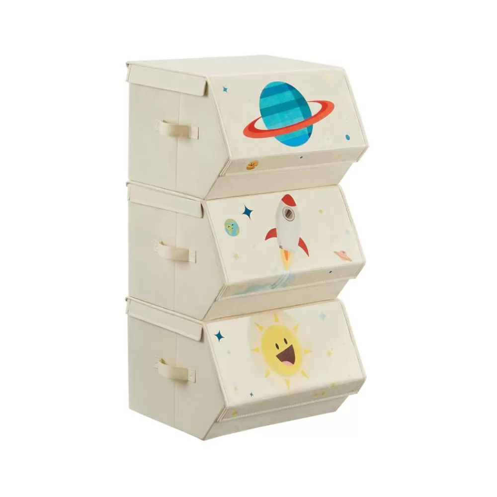 Best SONGMICS Aufbewahrungsbox 3er Set für Kinder