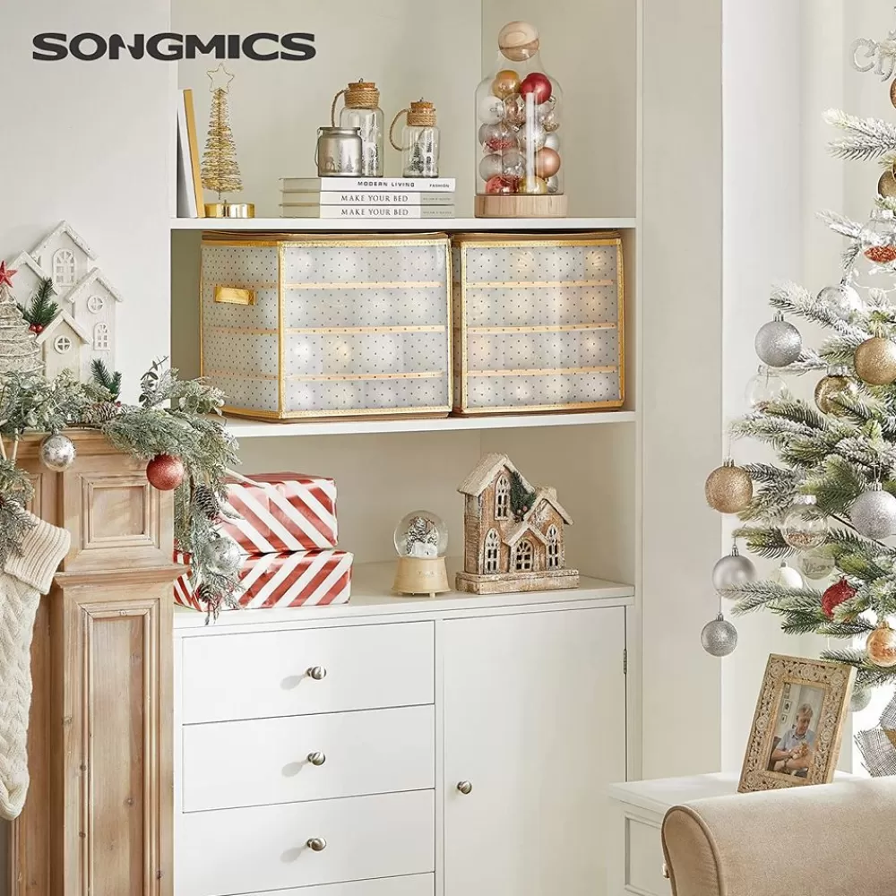 Hot SONGMICS Aufbewahrungsbox für Weihnachtskugeln