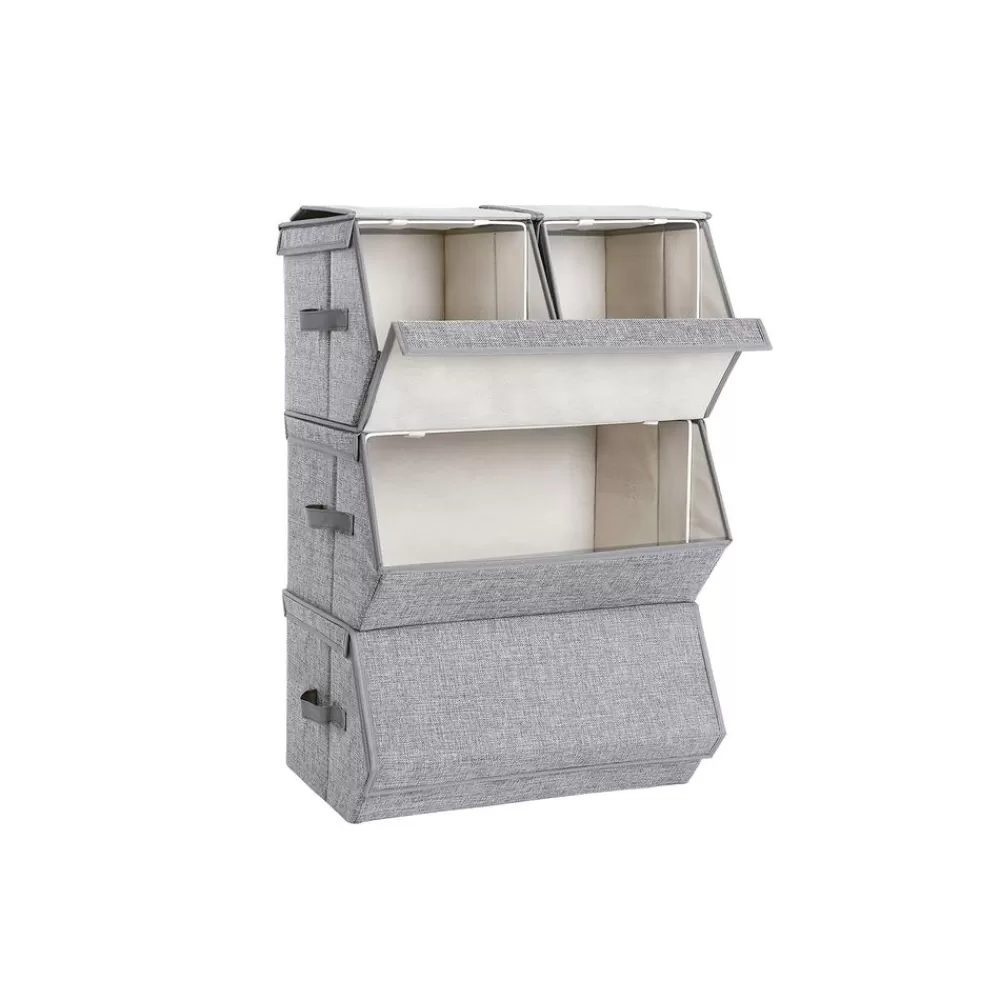 Store SONGMICS Aufbewahrungsboxen 4 Stk stapelbar