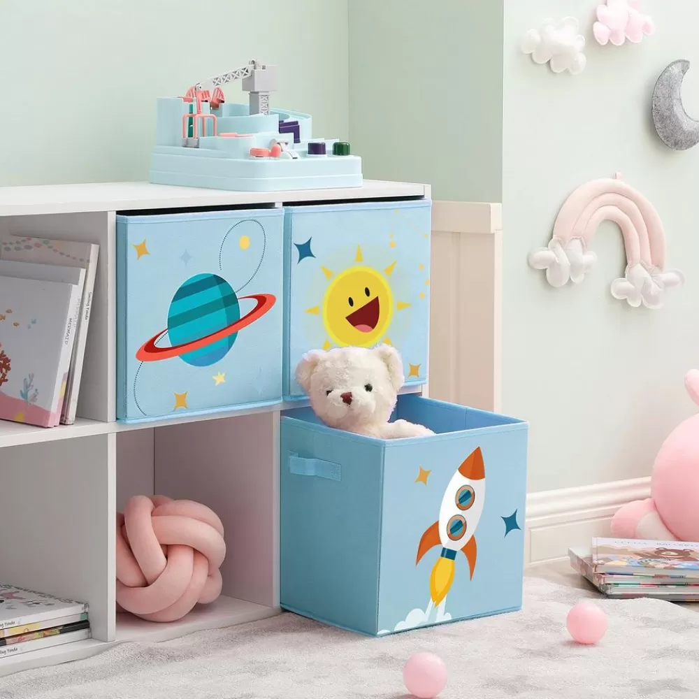 Fashion SONGMICS Aufbewahrungsboxen blau
