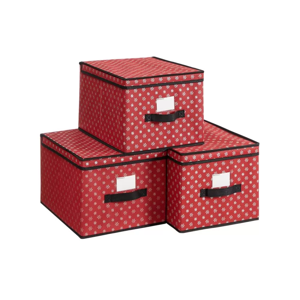 New SONGMICS Aufbewahrungsboxen 3er Set Rot