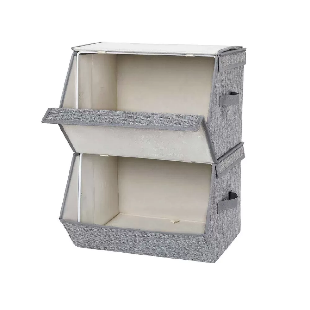 Cheap SONGMICS 2 Aufbewahrungsboxen mit Klappdeckel