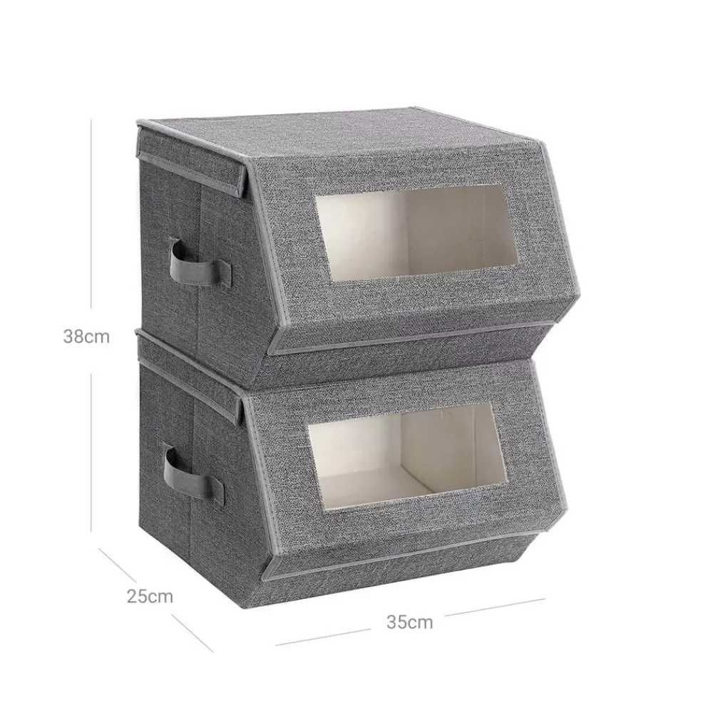 aufbewahrungsboxen_mit_transparentem_sichtfenster_5.webp Outlet SONGMICS Aufbewahrungsboxen mit transparentem Sichtfenster