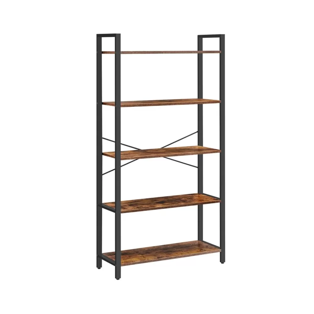 Best Sale SONGMICS Aufbewahrungsregal mit 5 Ebenen vintagebraun-schwarz