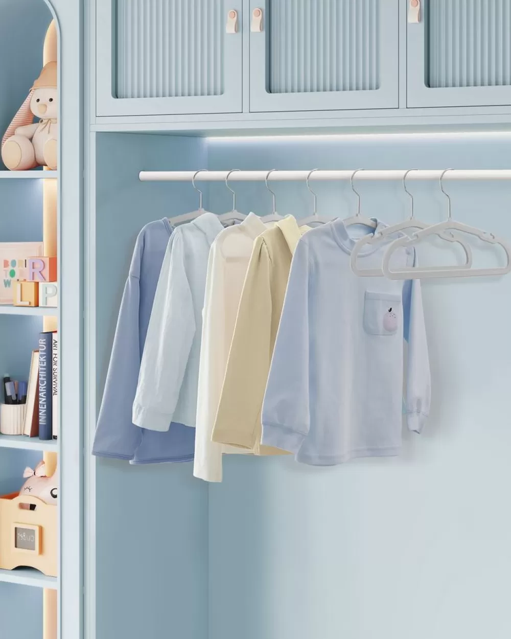 Clearance SONGMICS Baby-Kleiderbügel 50er Set 28 x 17,5 cm taubengrau
