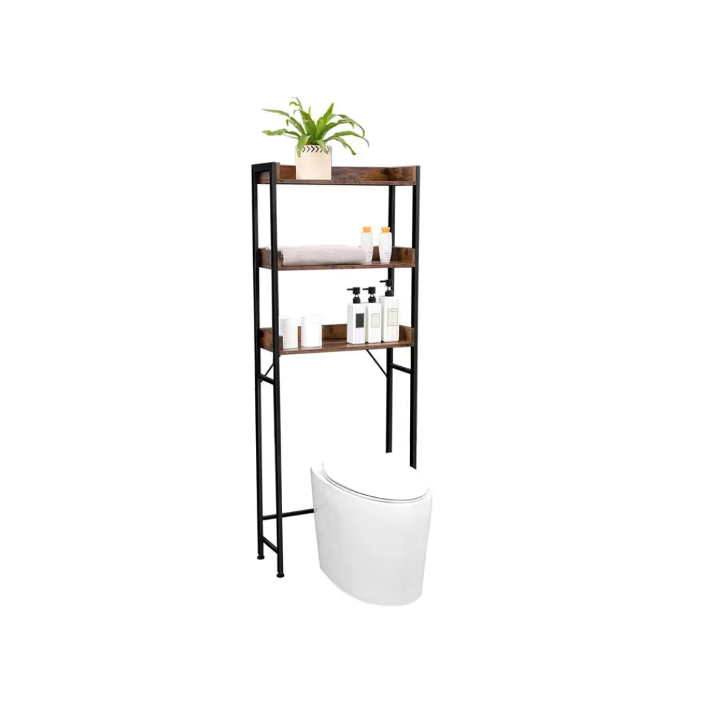 Clearance SONGMICS Badezimmerregal mit 3 offenen Ablagen