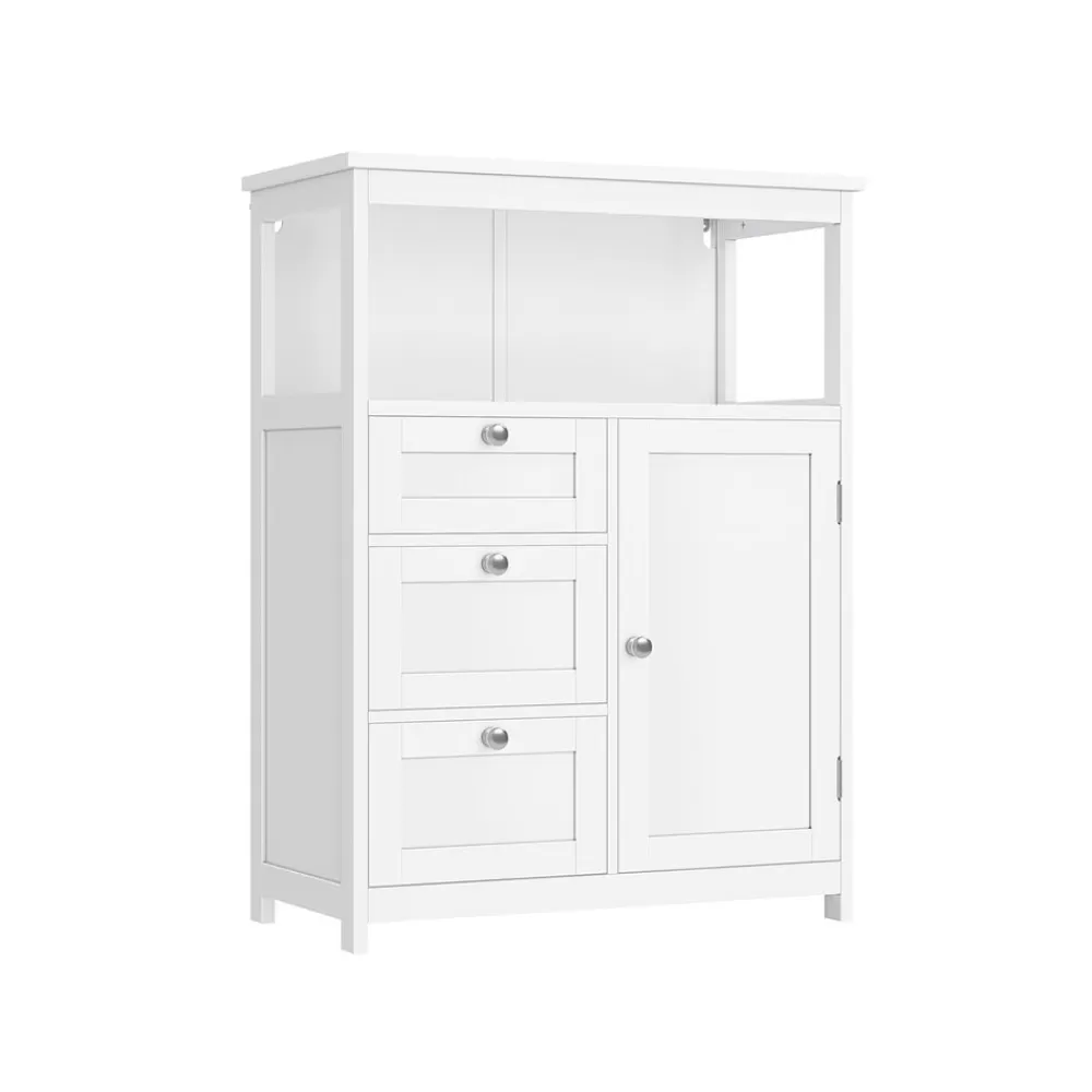 Best SONGMICS Badezimmerschrank 30 x 60 x 80 cm mit 3 Schubladen Weiβ