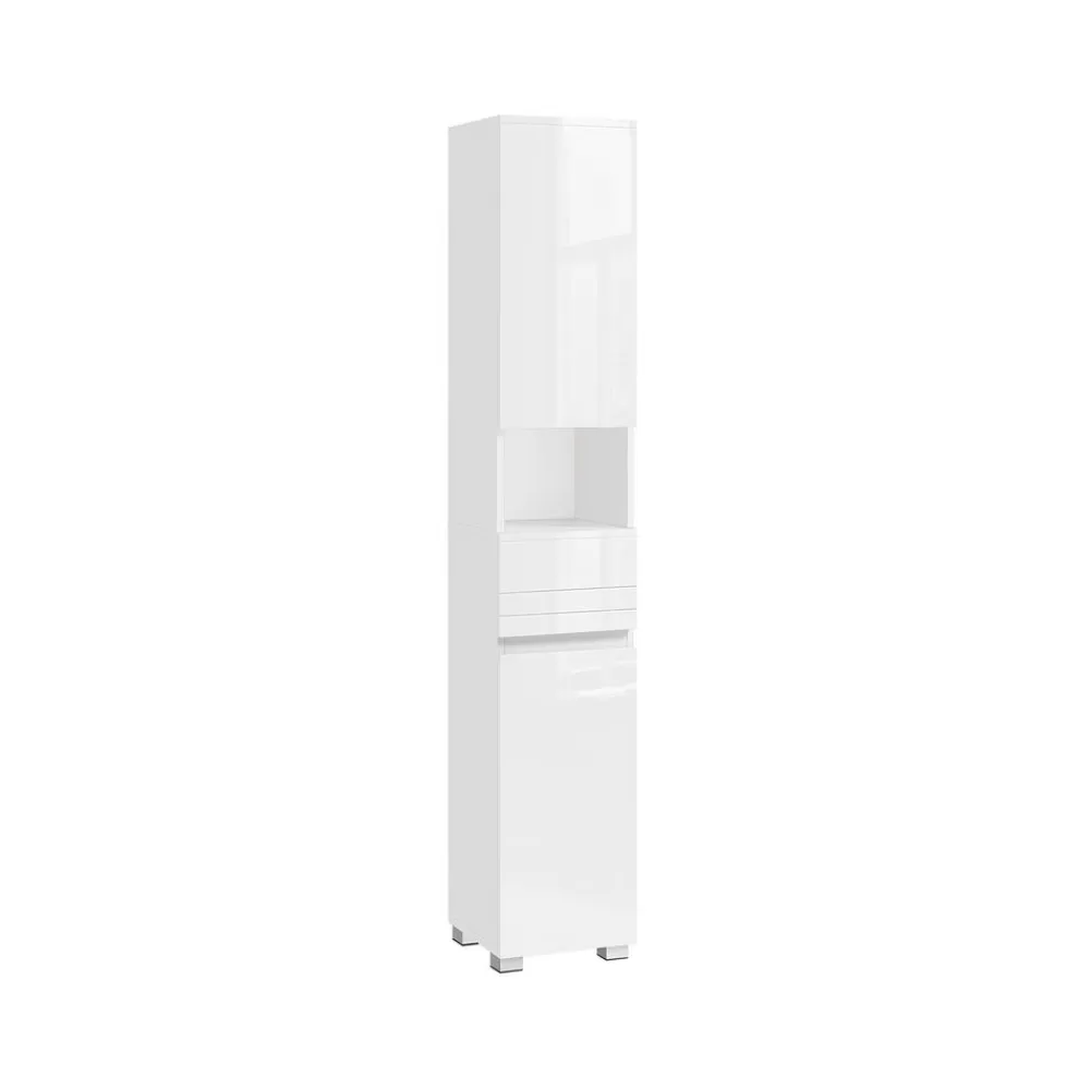 Clearance SONGMICS Badezimmerschrank 30 x 30 x 170 cm mit verstellbaren Ablagen