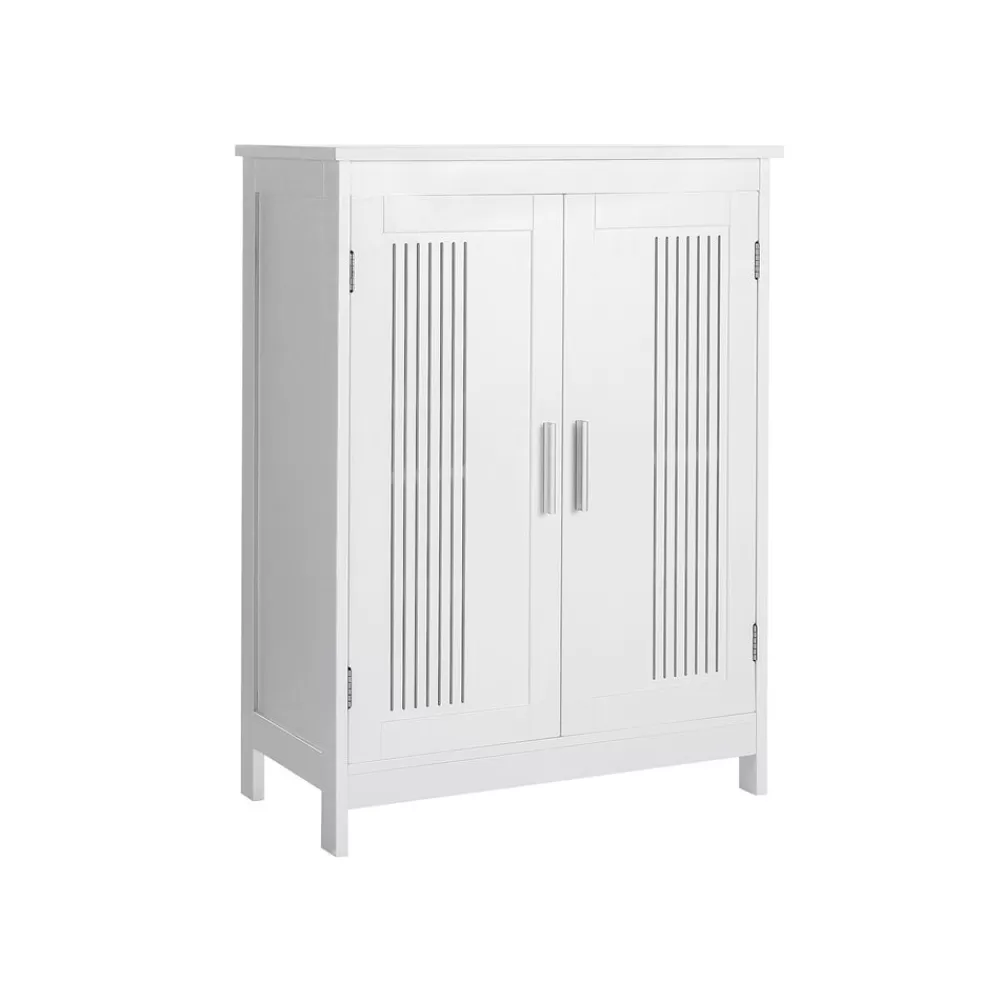 Clearance SONGMICS Badezimmerschrank Mattweiß