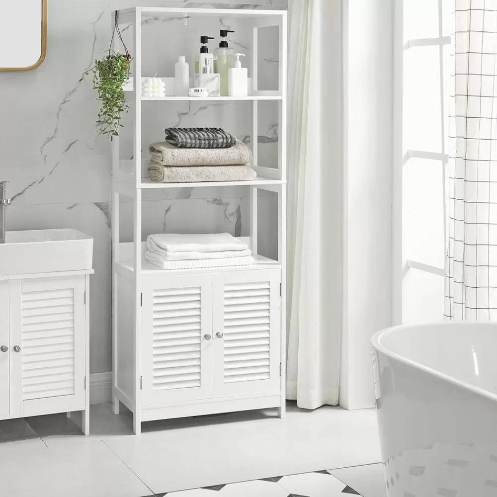Discount SONGMICS Badezimmerschrank mattweiß