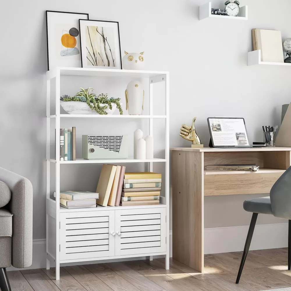 Fashion SONGMICS Badezimmerschrank mit 3 offenen Fächern