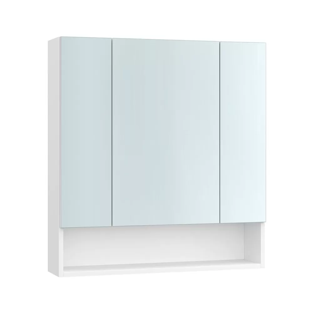Store SONGMICS Badezimmerschrank mit 3 Türen 16,5 x 70 x 75 cm wolkenweiß