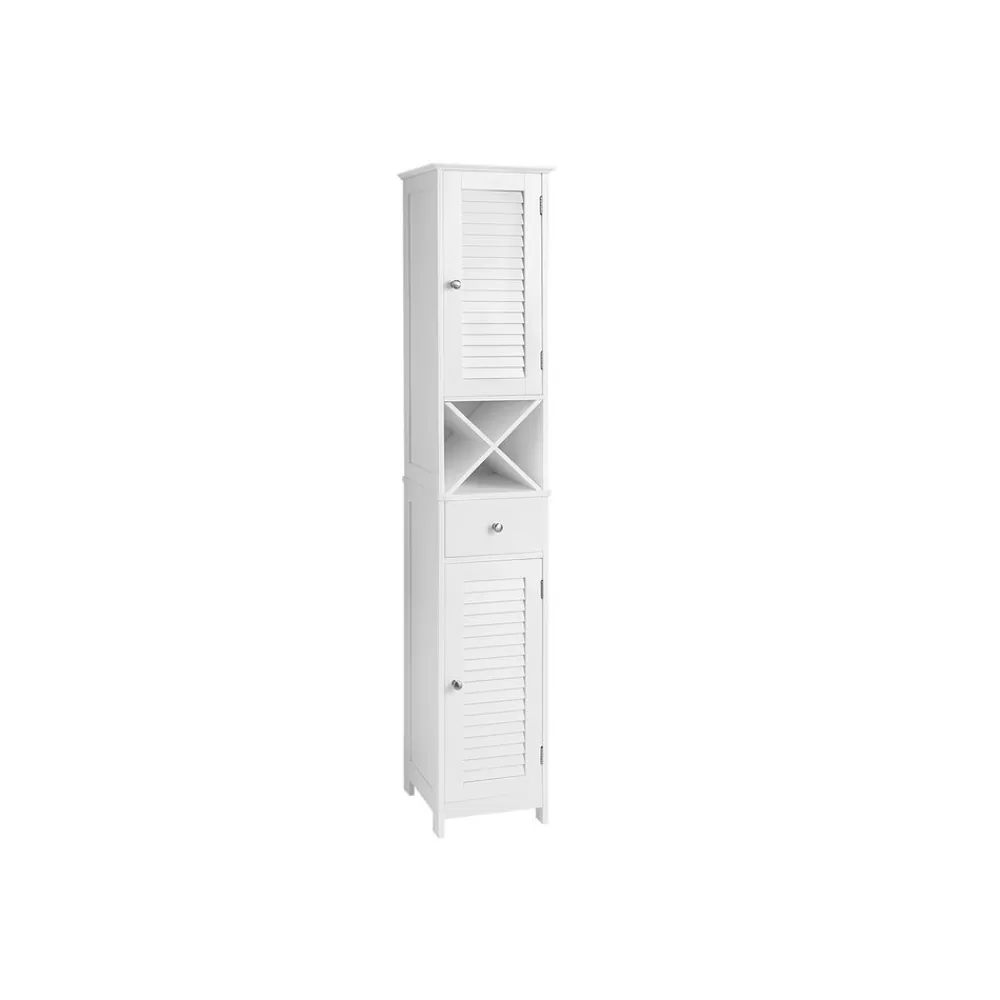 New SONGMICS Badezimmerschrank mit Flügeltüren skandinavischer Stil