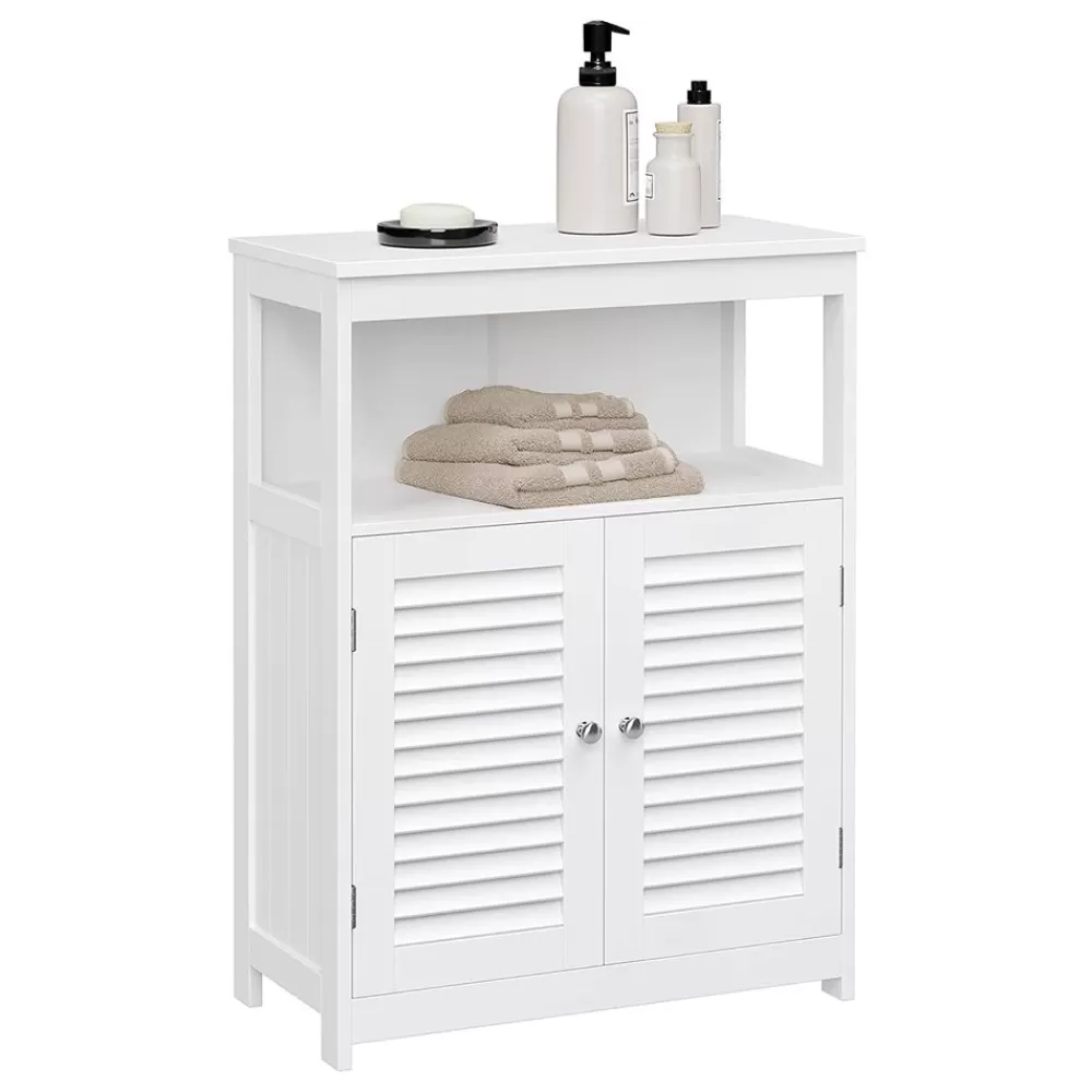 badezimmerschrank_mit_offenem_fach_7.webp Flash Sale SONGMICS Badezimmerschrank mit offenem Fach