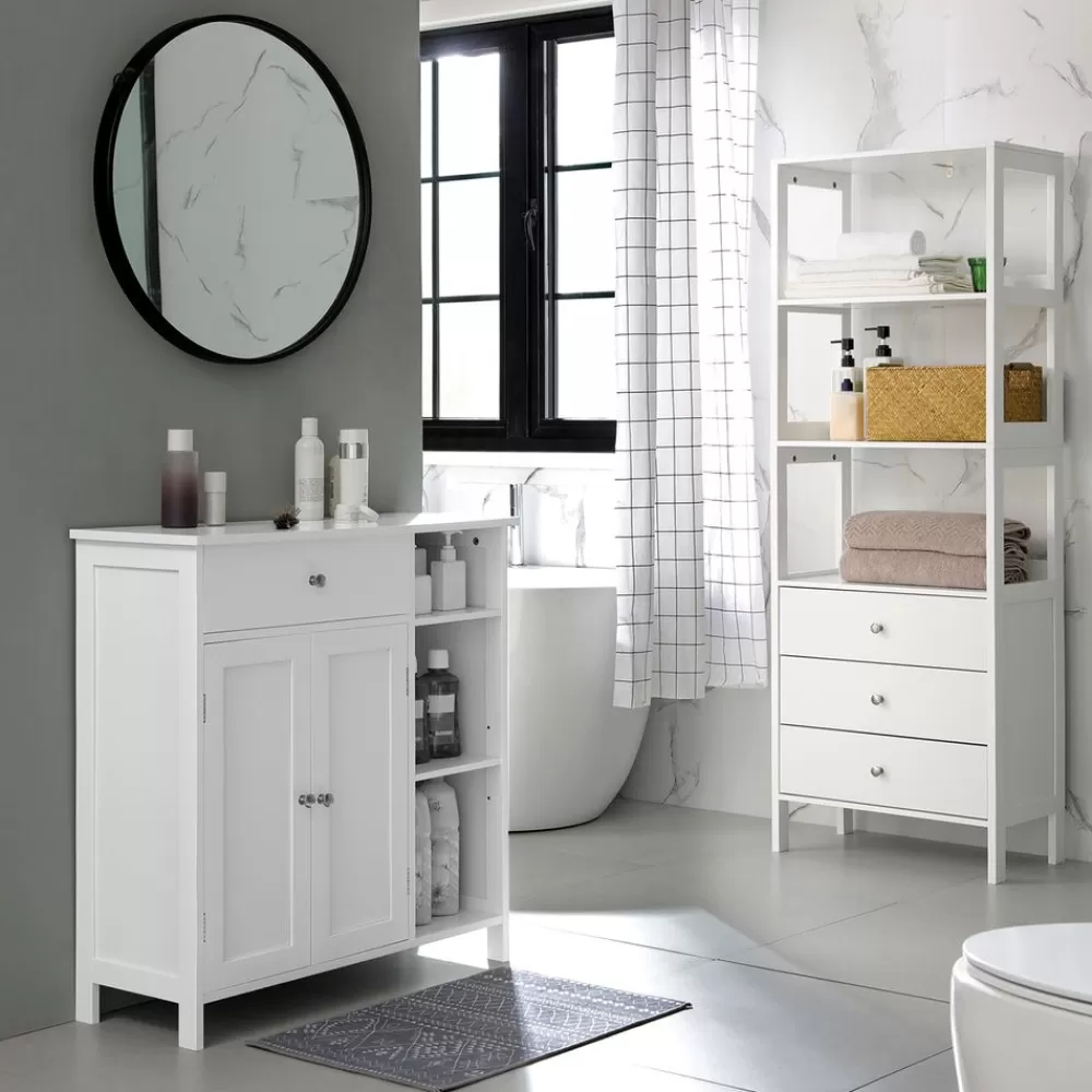 Online SONGMICS Badezimmerschrank mit Schublade Weiβ