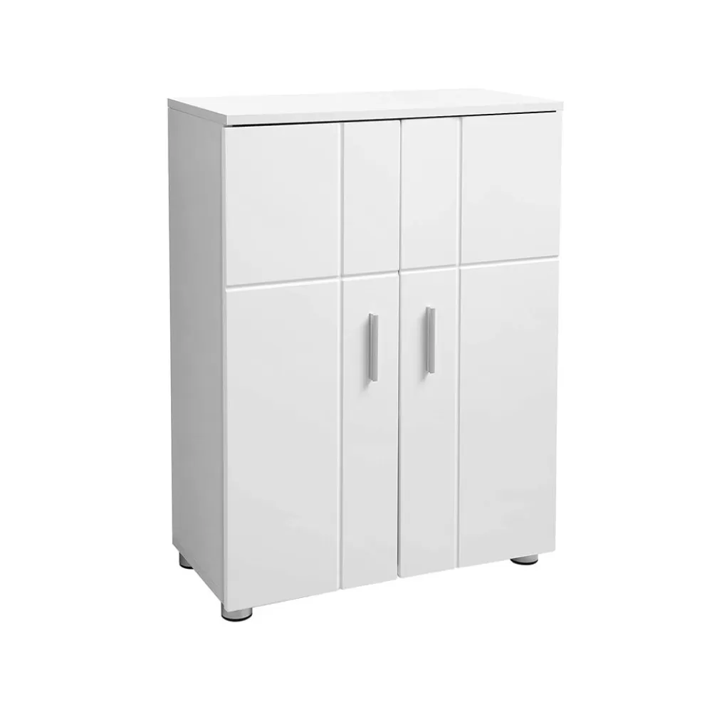 Cheap SONGMICS Badezimmerschrank Modern Weiß