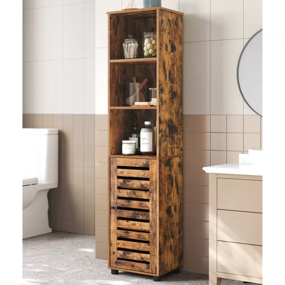 Shop SONGMICS Badezimmerschrank vintagebraun