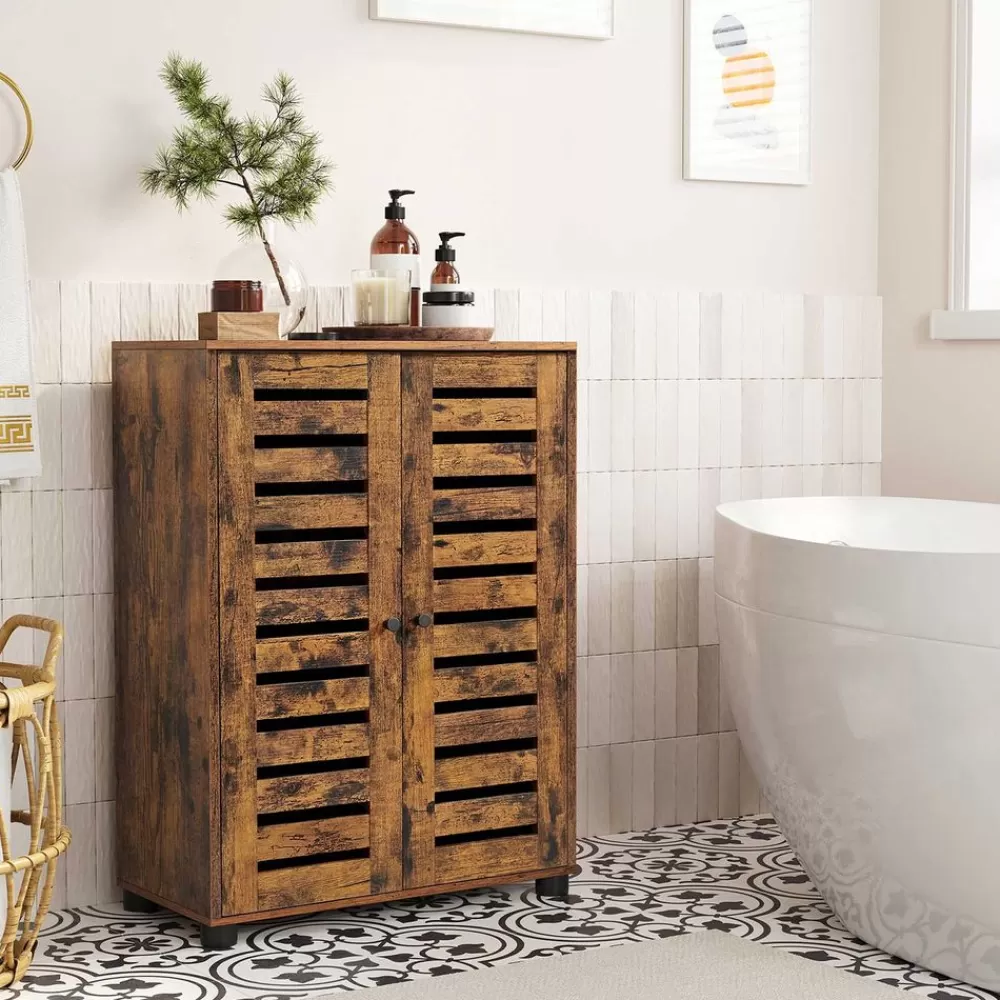 badezimmerschrank_vintagebraun_3-1.webp Best Sale SONGMICS Badezimmerschrank vintagebraun