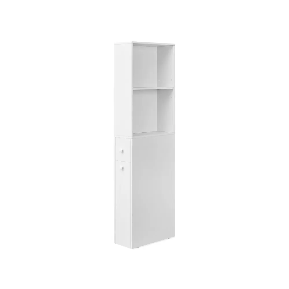Best Sale SONGMICS Badezimmschrank hoch schmal KlassikWeiß