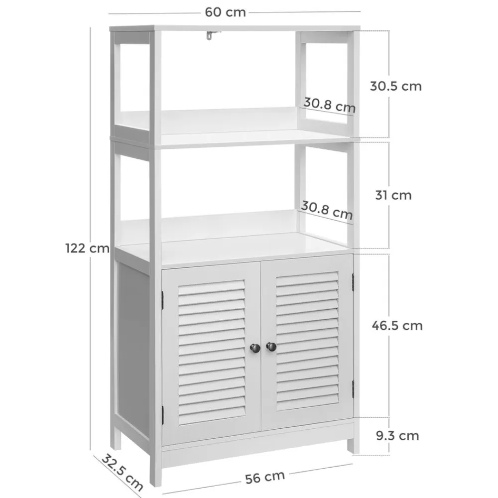 badschrank_mit_offenen_fchern_6.webp Sale SONGMICS Badschrank mit offenen Fächern Weiβ