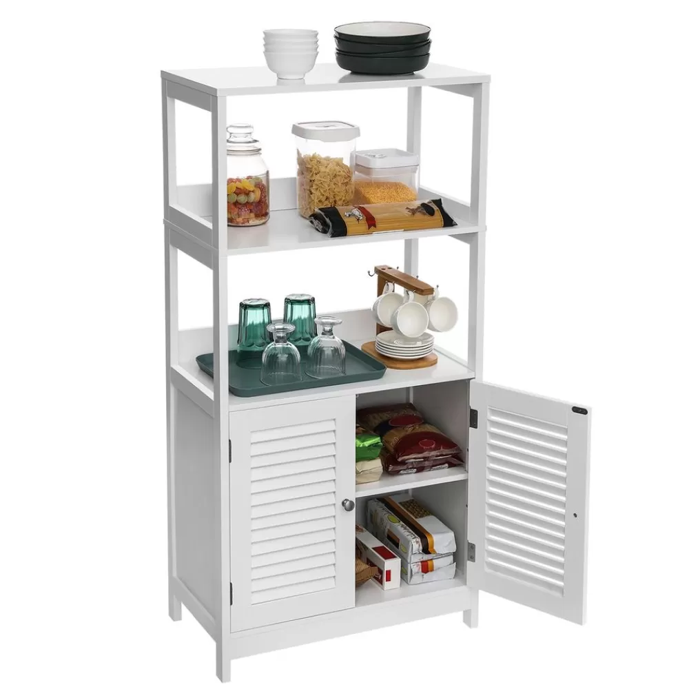 badschrank_mit_offenen_fchern_8.webp Sale SONGMICS Badschrank mit offenen Fächern Weiβ