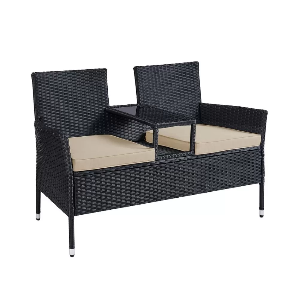 Store SONGMICS Balkonmöbel aus PE-Polyrattan mit Tisch