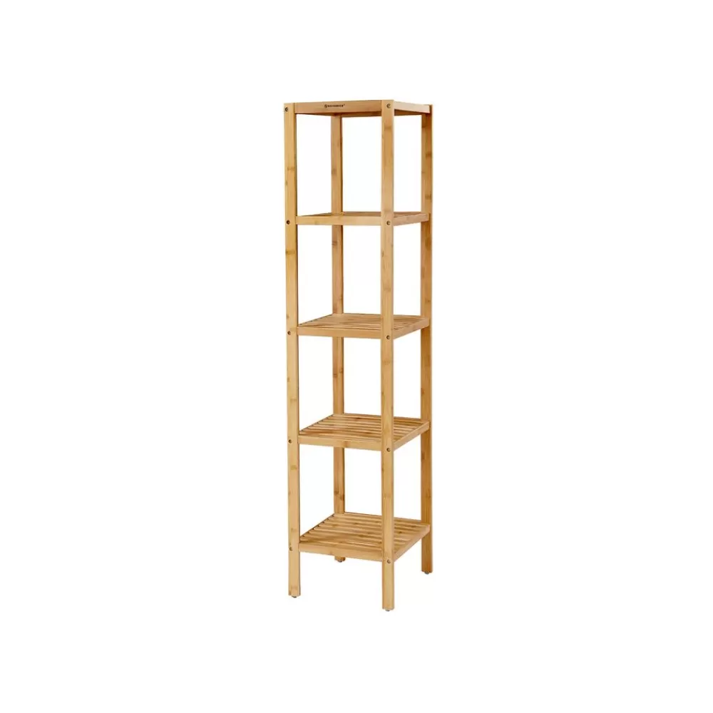 Shop SONGMICS Bambus 5 Ablagen 33 x 33 x 146 cm schmal Holzfarbe