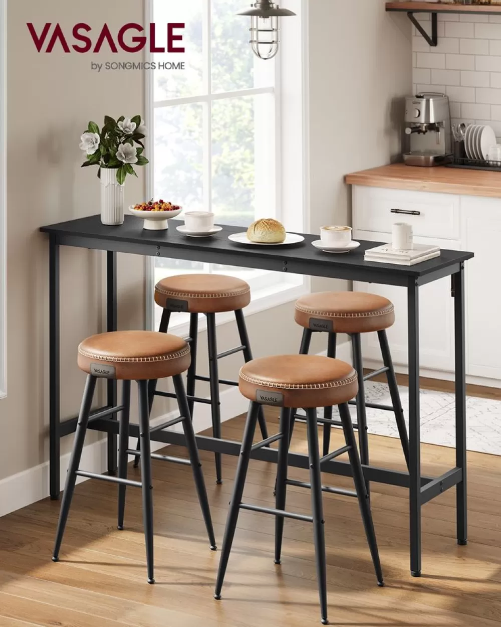 Sale SONGMICS Bar Table 40x40x90cm Schwarz