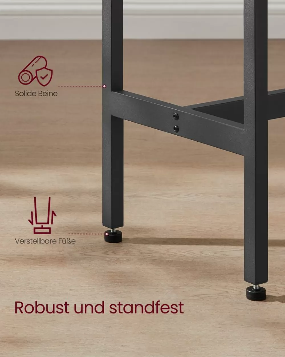 bar_table_xxcm_schwarz_2.webp Sale SONGMICS Bar Table 40x40x90cm Schwarz