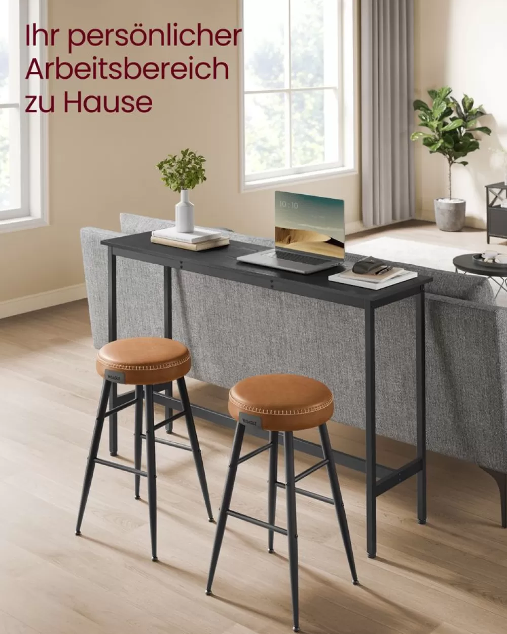 bar_table_xxcm_schwarz_3.webp Sale SONGMICS Bar Table 40x40x90cm Schwarz