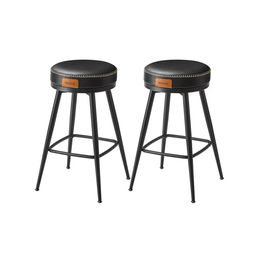 Flash Sale SONGMICS Barhocker 2er Set 65 cm hoch tintenschwarz