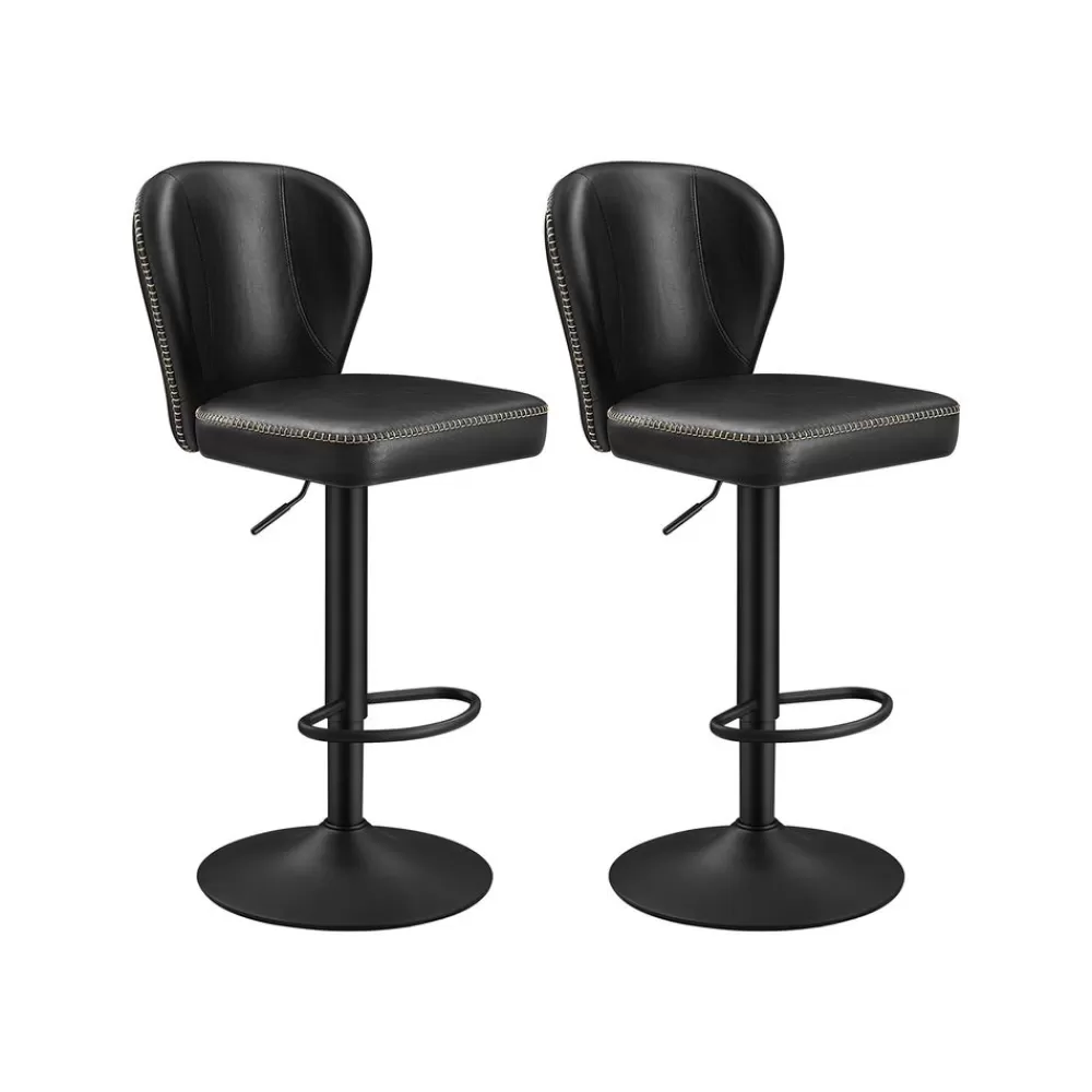 Cheap SONGMICS Barhocker 2er Set drehbar mit Rückenlehne tintenschwarz