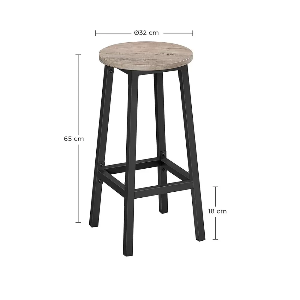 barhocker_er_set_greigeschwarz_6.webp Best Sale SONGMICS Barhocker 2er Set Greige-Schwarz