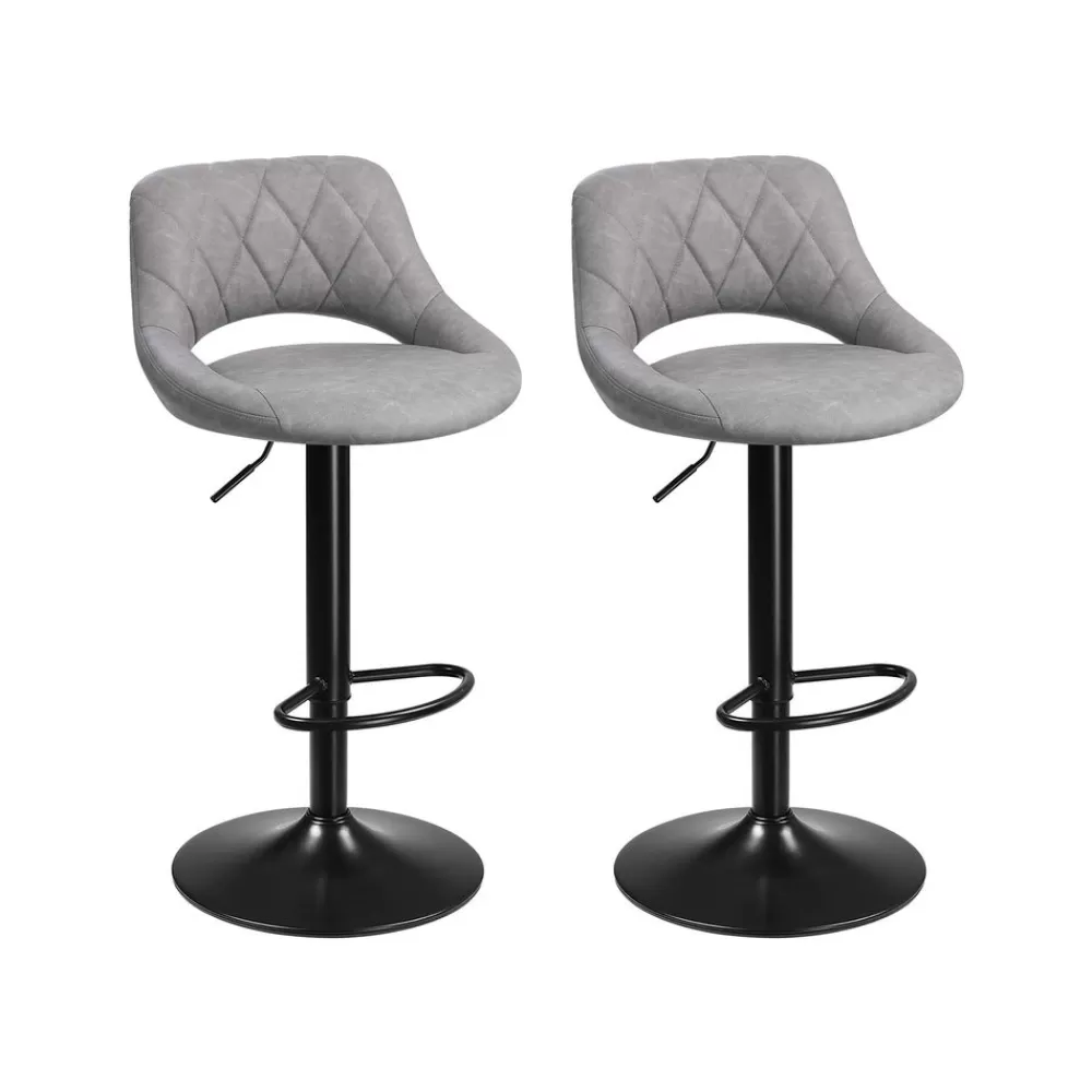 Flash Sale SONGMICS Barhocker 2er Set höhenverstellbar Grau