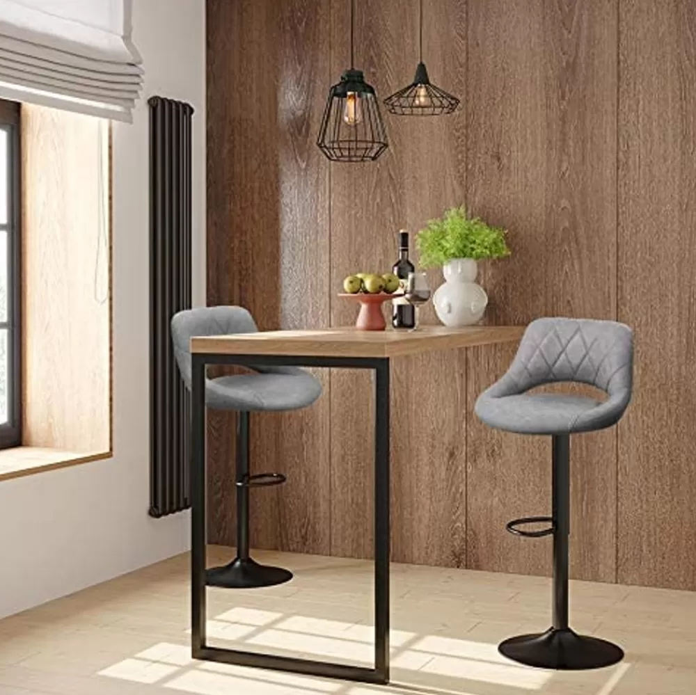 Flash Sale SONGMICS Barhocker 2er Set höhenverstellbar Grau