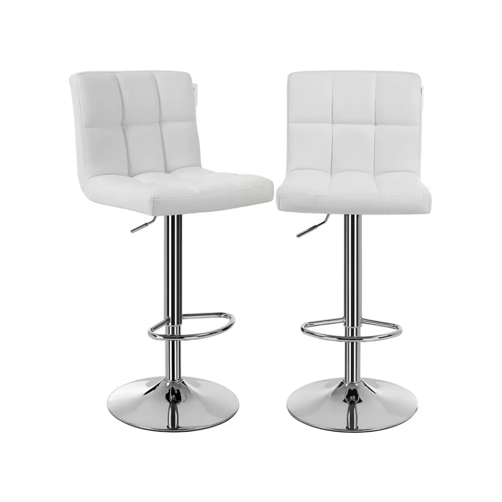 Cheap SONGMICS Barhocker 2er Set Kunstleder Weiß