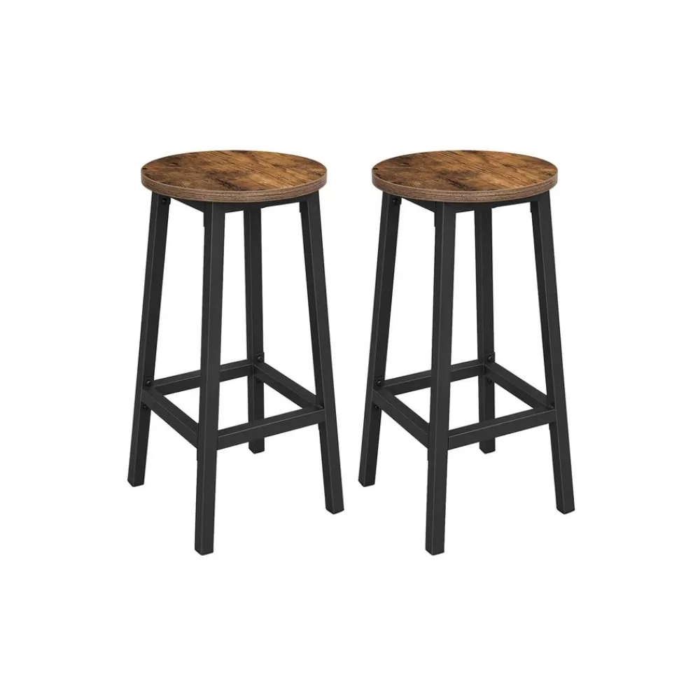Online SONGMICS Barhocker mit Stahlgestell Vintagebraun + Schwarz