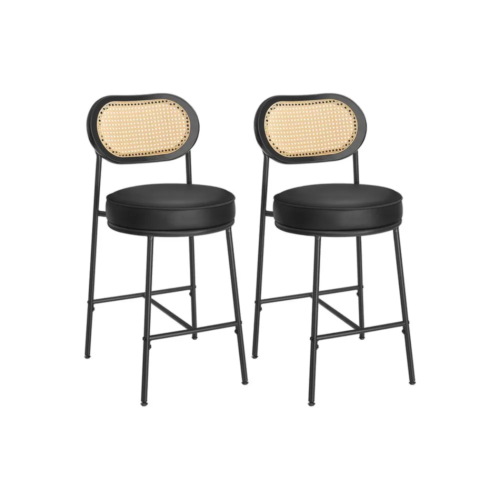 Clearance SONGMICS Barstühle hohe Theke Küchenhocker mit gebogener Rückenlehne