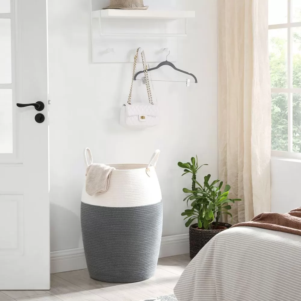 Store SONGMICS Baumwollseilkorb Grau-Beige
