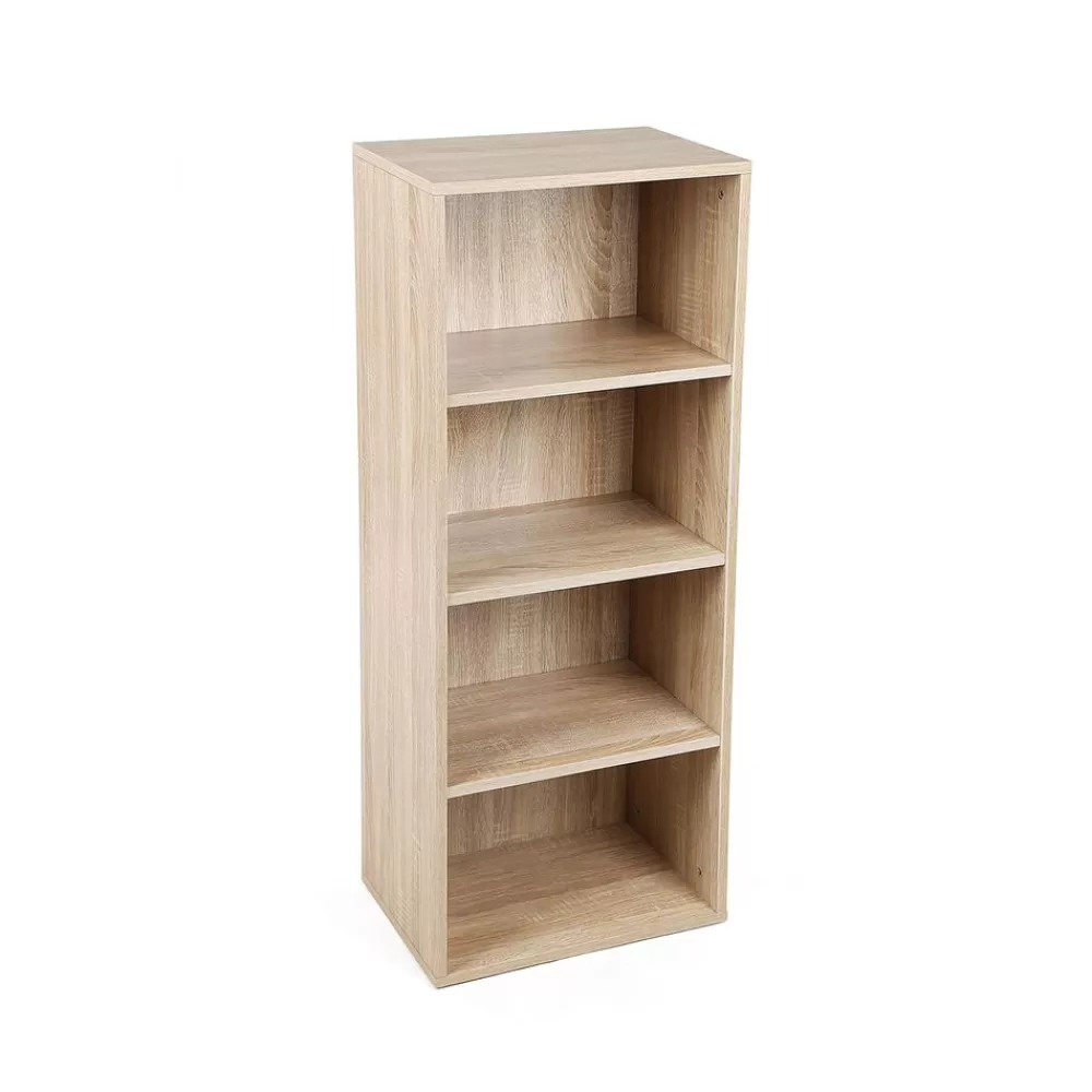 Online SONGMICS Bücherregal 4 Fachböden Holzoptik