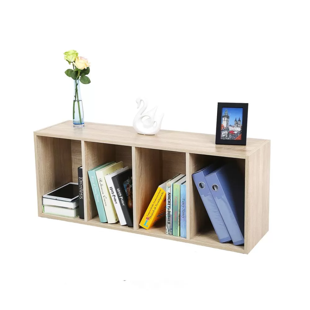 Online SONGMICS Bücherregal 4 Fachböden Holzoptik