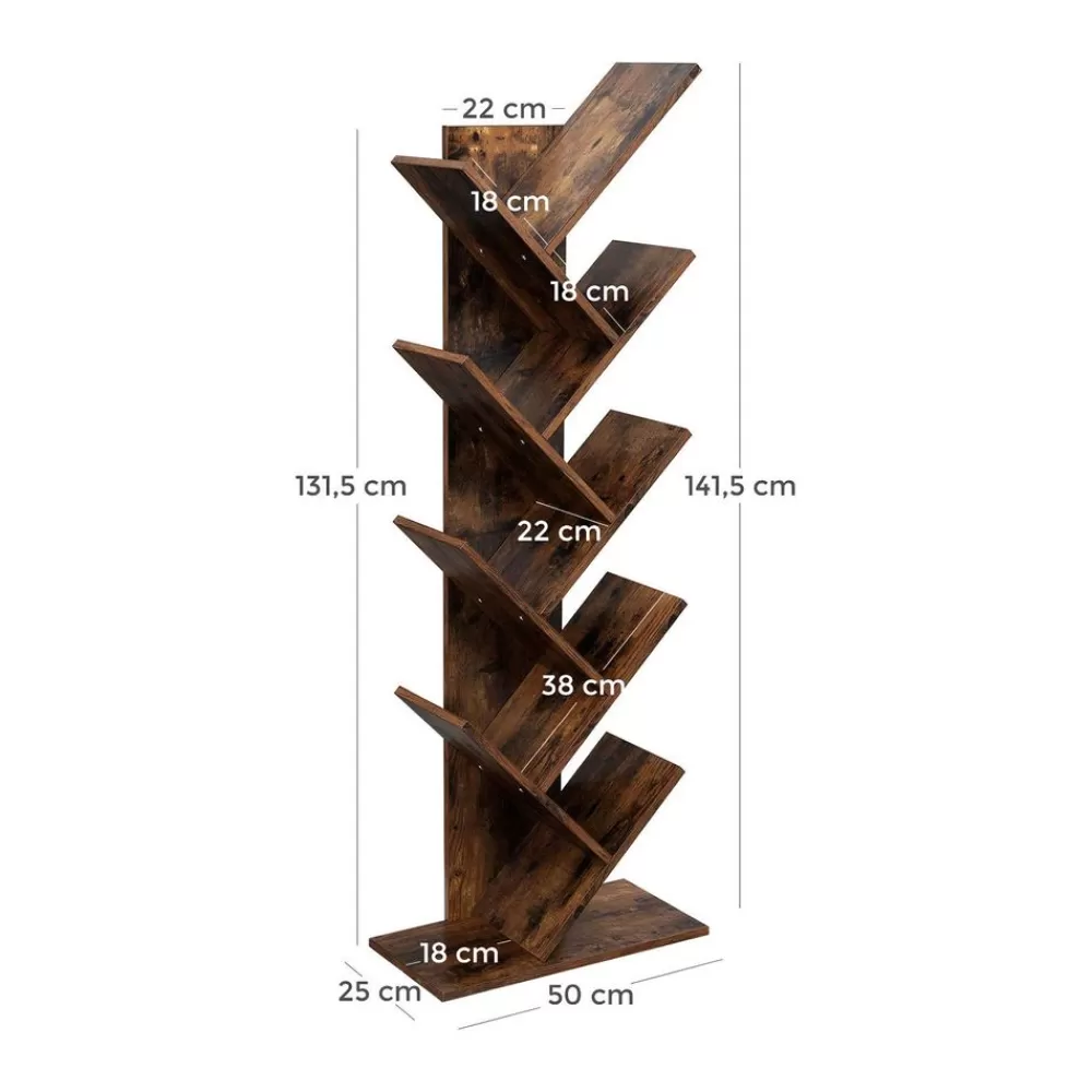 bcherregal_in_baumform__fcher_4.webp Best Sale SONGMICS Bücherregal in Baumform 8 Fächer